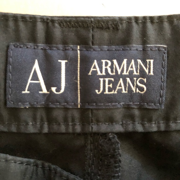 ⭐️Armani Jeans⭐️Black Wide Leg Jeans Light Summer Denim Women's Size 24 EUC - Picture 7 of 11